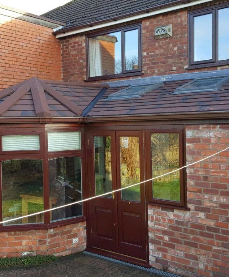 Single storey home extension with pitched roof in Liverpool by Allerton Windows.