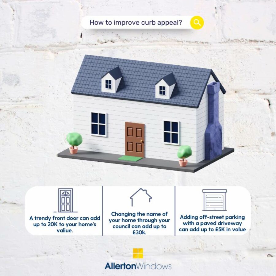Infographic about how to improve curb appeal of your home by Allerton Windows