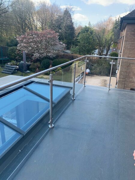 New balcony in luxury property refurbishment at lyons lane in Liverpool