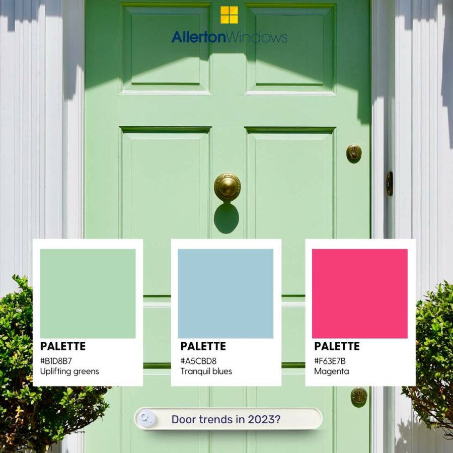 Allerton Windows shares the top front door colour trends in 2023