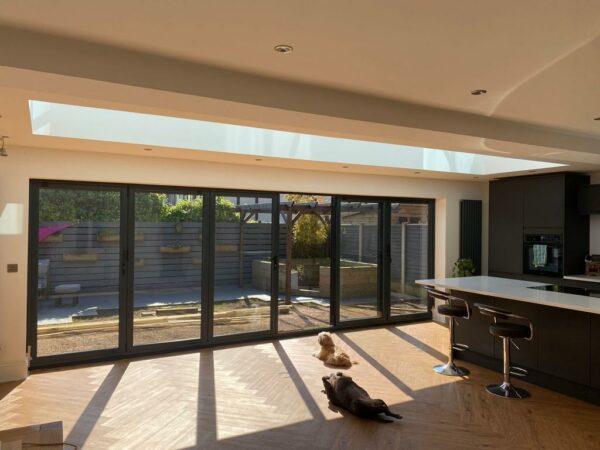 Natural light for Penrose Gardens kitchen conservatory extension by Allerton Windows.
