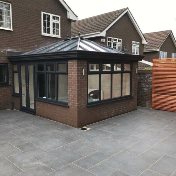Single storey home extension with roof lantern by Allerton Windows.