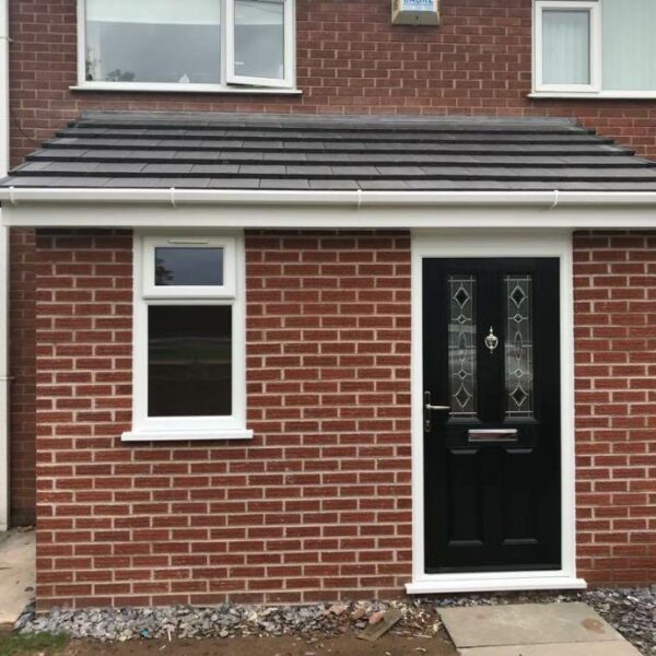 Simple porch extension in Chester.