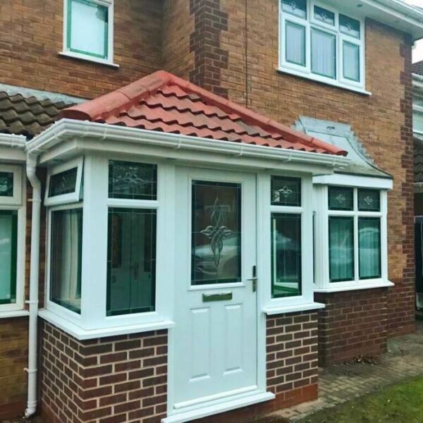 Windowed porch extension in Croxteth.